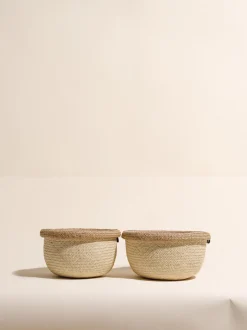 The Woven Bowl in Sand, Set of 2