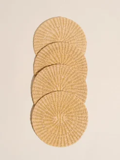 The Woven Coaster in Sand, Set of 4