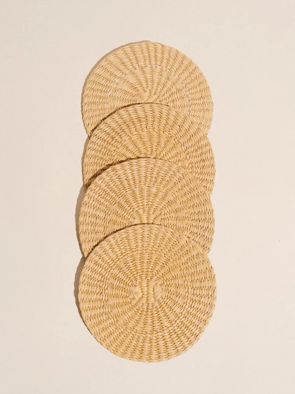 The Woven Coaster in Sand, Set of 4