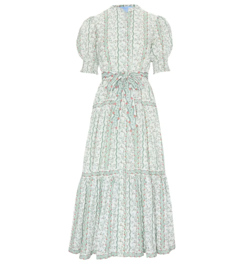 The Yara Dress in Green Provence Floral