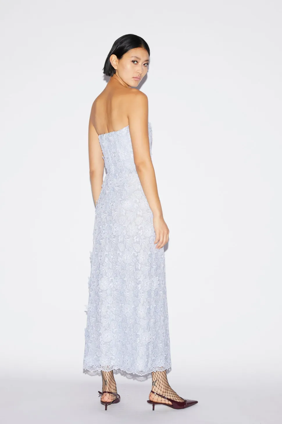 Tia Dress Dusty Blue Lace