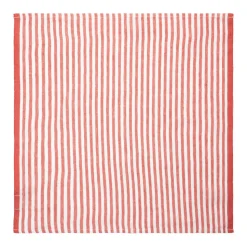 Ticking Stripe Napkin in Tomato, Set of 4