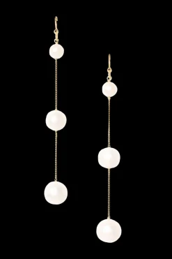 Tiered Floating Pearl Earrings