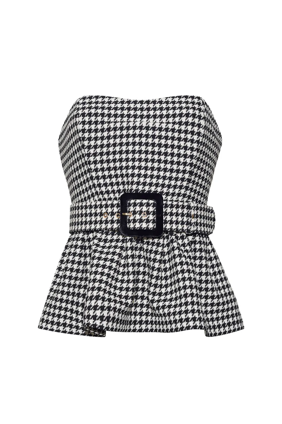 Tilda Top in Houndstooth Black & White