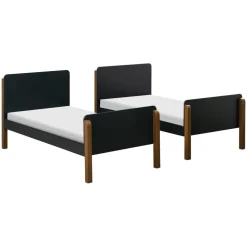 TipToe Bunk Bed in Black&Natural Walnut