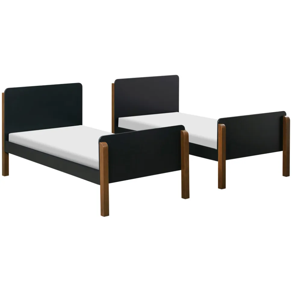 TipToe Bunk Bed in Black&Natural Walnut