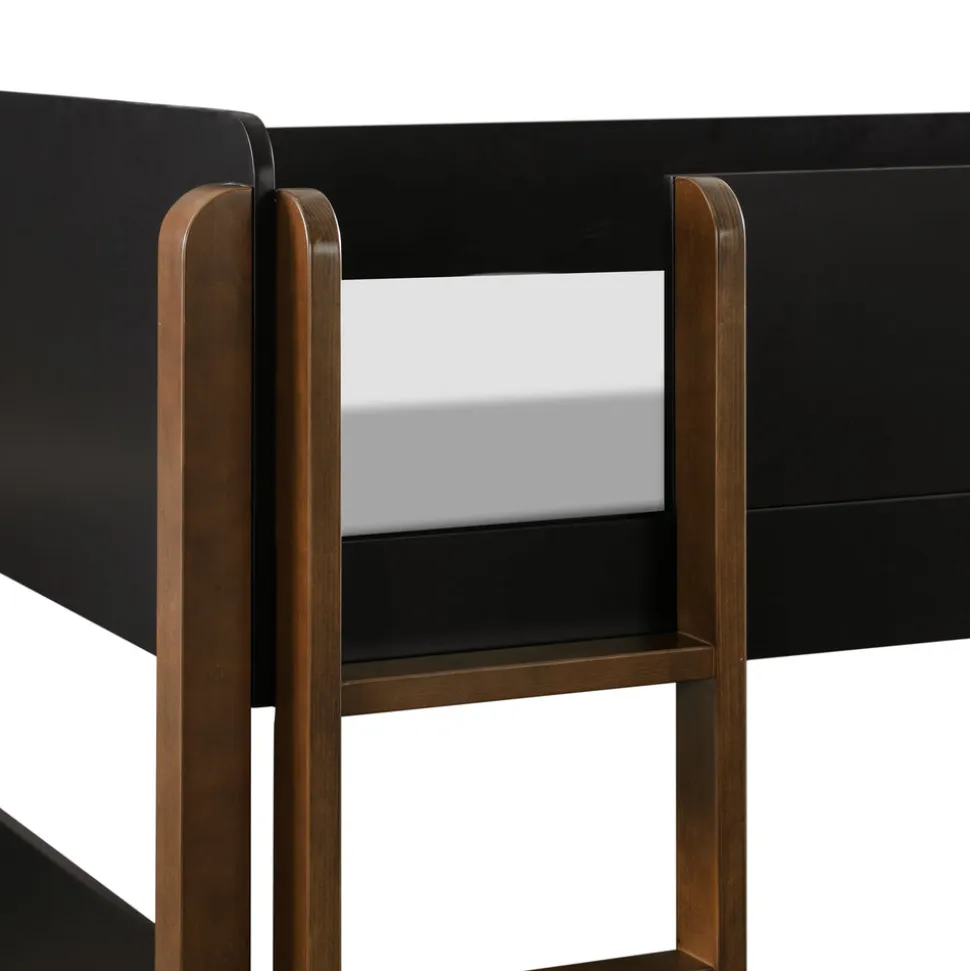 TipToe Bunk Bed in Black&Natural Walnut