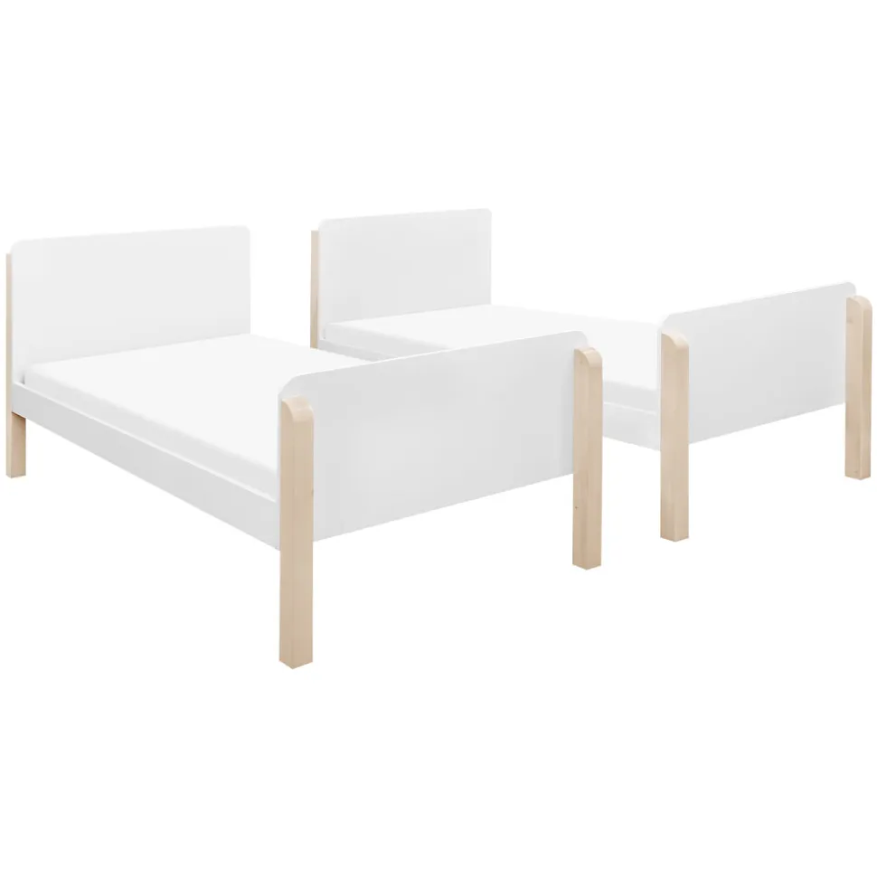 TipToe Bunk Bed in White & Washed Natural
