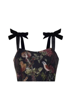Tira Top in Woodland Black