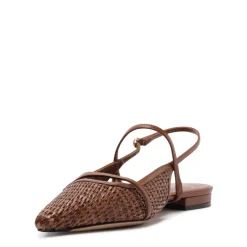 Tita Raffia Flat in Chocolate Fondue
