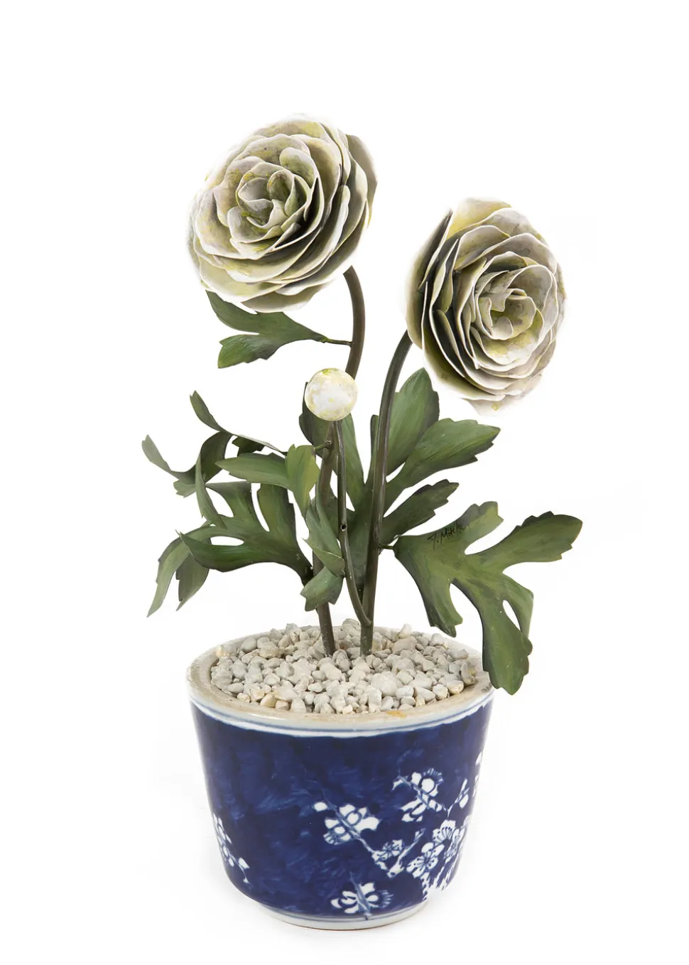 Tole Flower Potted Ranuculas