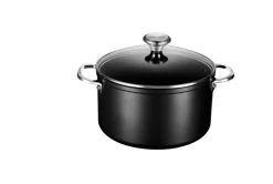 Toughened Nonstick PRO 6-1/3 qt. Stockpot with Glass Lid