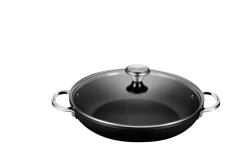 Toughened Nonstick PRO 4 qt. Shallow Casserole & Braiser with Glass Lid