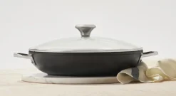 Toughened Nonstick PRO 4 qt. Shallow Casserole & Braiser with Glass Lid