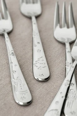 Toys Delight Flatware Cake Forks in Silver, Set of 6
