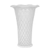 Trellis 9" Flared Vase in White