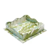 Trinket Cocktail Napkin Tray in Robin Blue Marbling