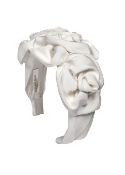 Triple Rosette Faille Headband