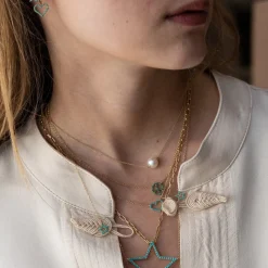 Turquoise Heart Charm Necklace
