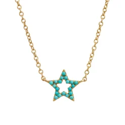Turquoise Star Charm Necklace