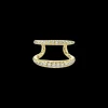 Twin Tusk Ear Cuff with Double Line Pavé White Diamonds