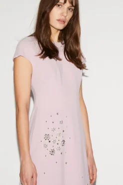 Tyra Gown Lilac Pink Embellished Crepe