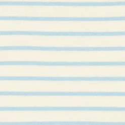 Unisex Cream And Powder Blue Stripe Shorts