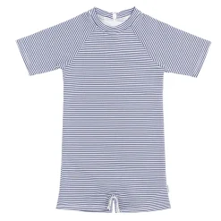 Unisex Harbor Stripe Short Sleeve Rashguard One Piece