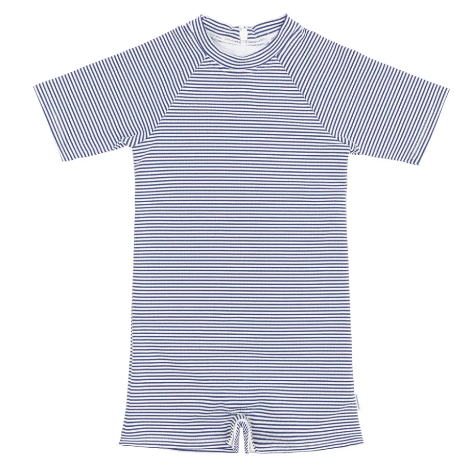 Unisex Harbor Stripe Short Sleeve Rashguard One Piece