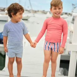 Unisex Harbor Stripe Short Sleeve Rashguard One Piece