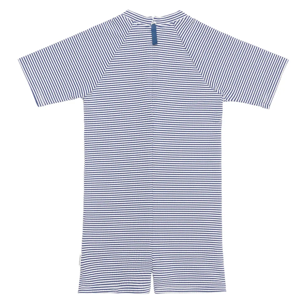 Unisex Harbor Stripe Short Sleeve Rashguard One Piece