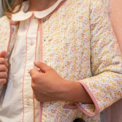 Unisex Marigold Floral Quilted Jacket