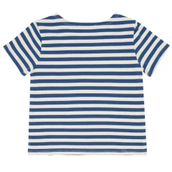 Unisex Stripe Short Sleeve Boatneck Tee