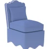 Upholstered Scalloped Slipper Chair