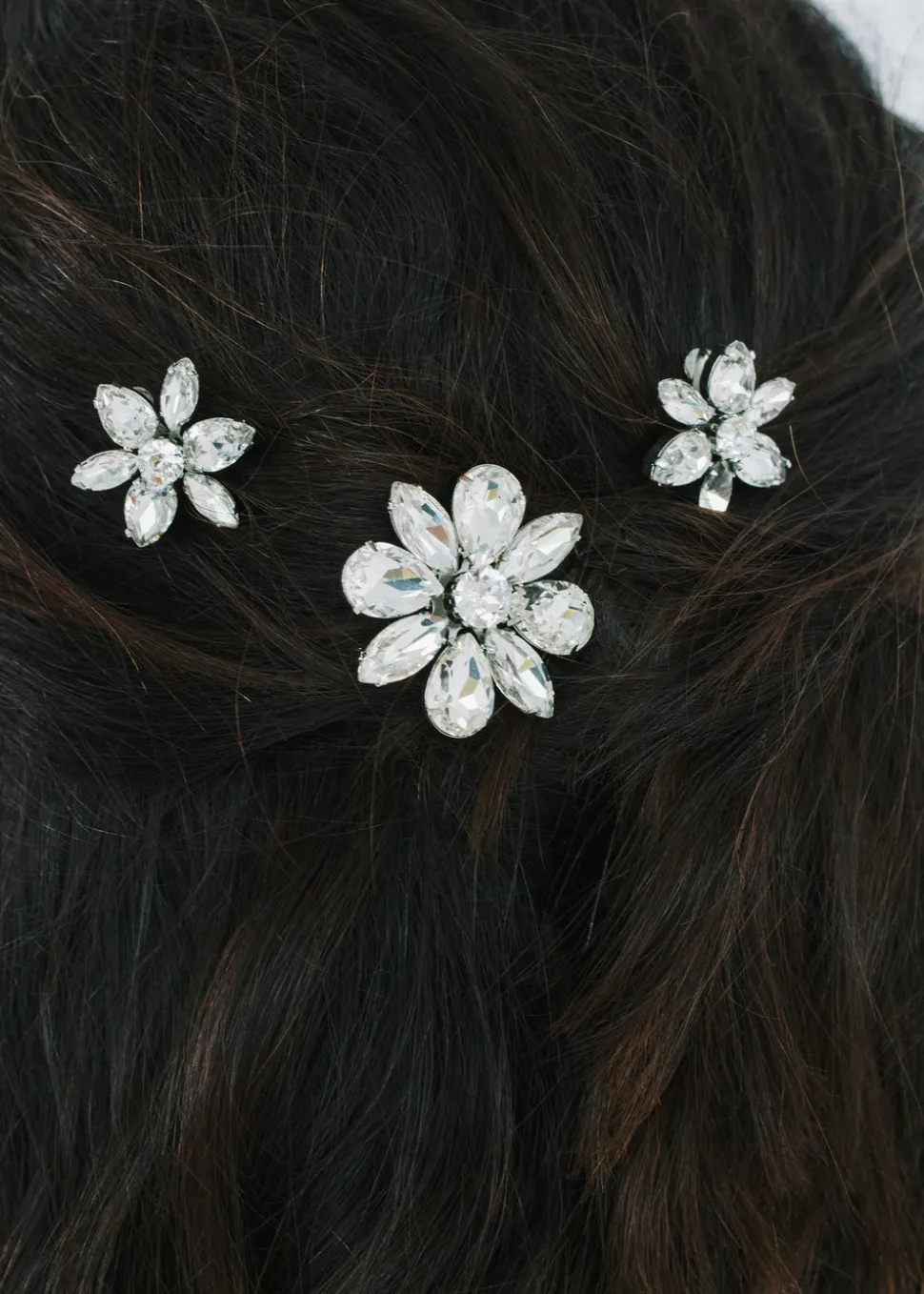 Vada Bobby Pin Set in Crystal