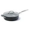 Valencia Collection Covered Sauté Pan in Black Stainless Steel