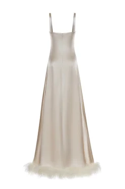 Valentina Pearl Ruched Gown