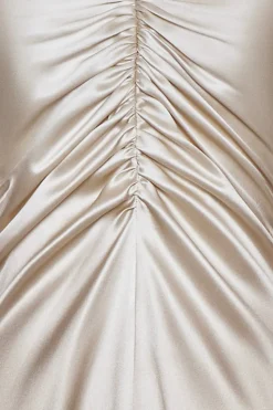 Valentina Pearl Ruched Gown