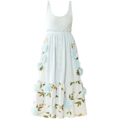 Valeria Dress in Lotus Garden Blue