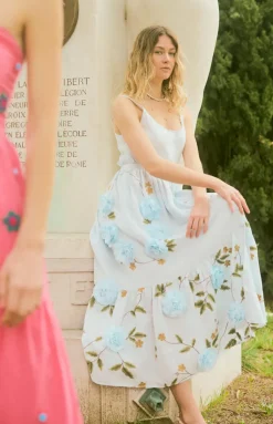 Valeria Dress in Lotus Garden Blue