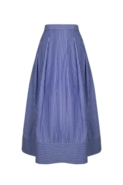 Vela Skirt in Blue Stripes