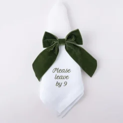 Velvet Napkin Bow