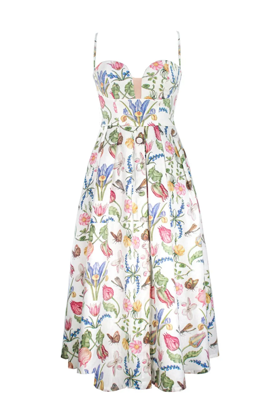 Veneta Dress in Tulipan White Print