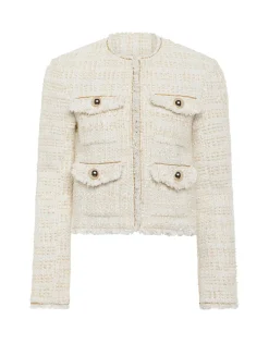 Venetia Tweed Jacket in Cream