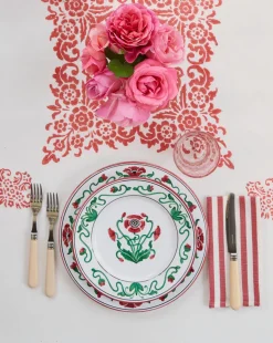 Vera Stripe Napkins in Red, Set of 2