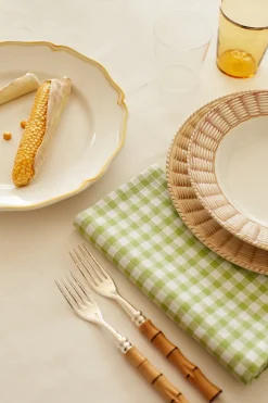 Vichy Napkin in Sage