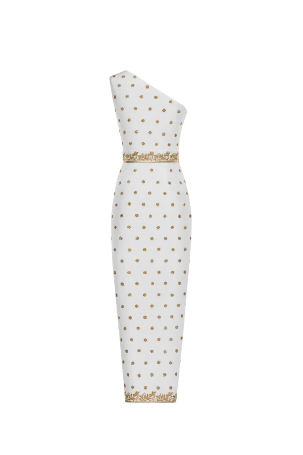 Victoire Tea-Length Dress with Embroidery