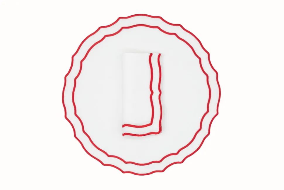 Vidro White Linen Napkin and Placemat, Set of 2