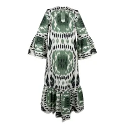 Viento Dress Green Rainbow