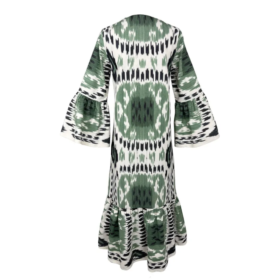 Viento Dress Green Rainbow